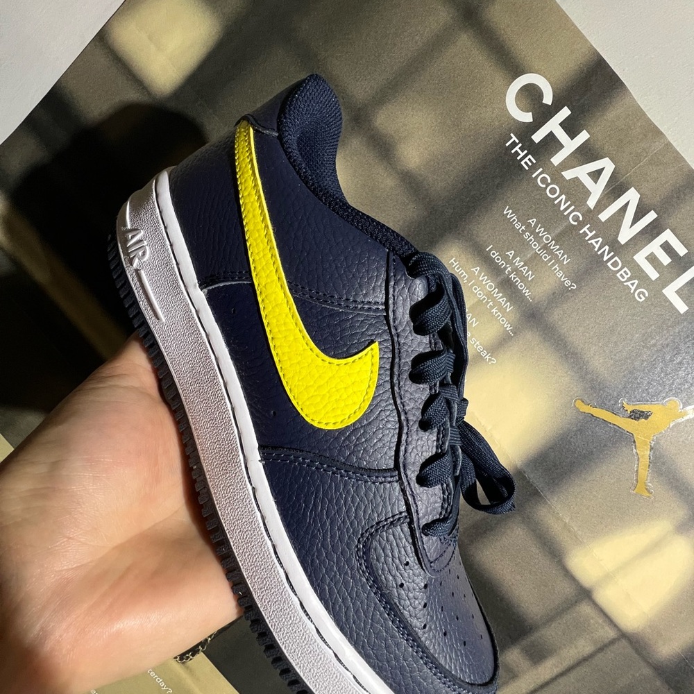 KIDS NIKE AIR FORCE 1 LOW NAVY BLUE GRADE-SCHOOL DV7762-400 Size 6.5